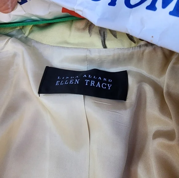 Vintage Linda Allard  Ellen Tracy‎ floral Blazer L - Picture 14 of 16